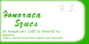 honorata szucs business card